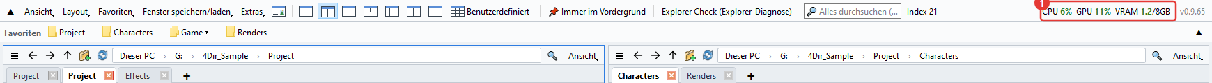 CPU- und GPU-Auslastung