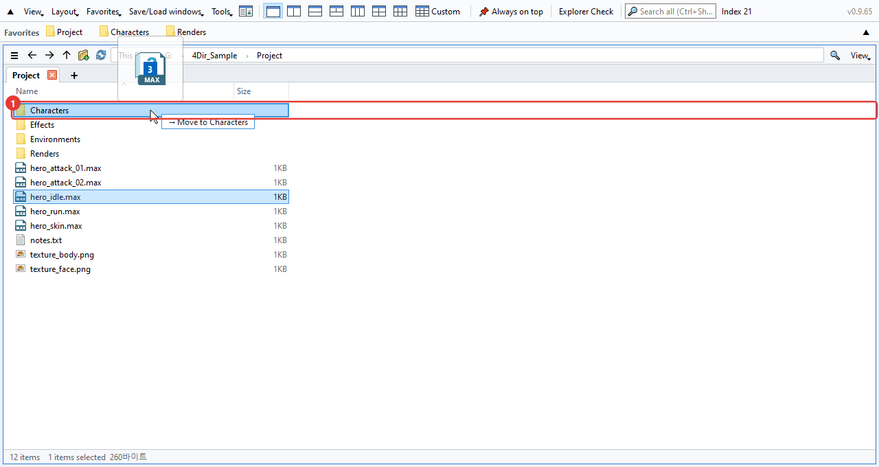 Moving and copying files